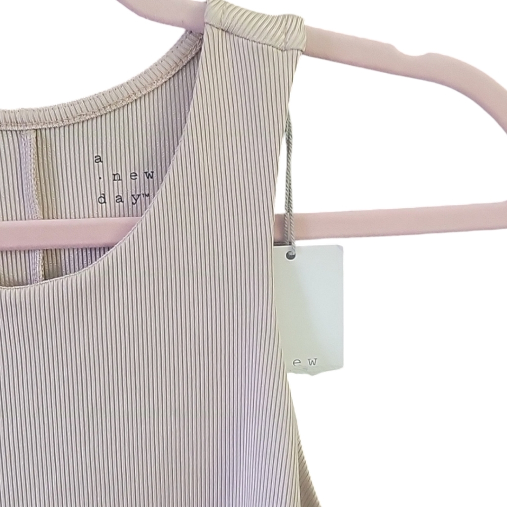 NWT- A New Day - Cream Ribbed Razerback Tank Top - Size XL - Picture 4 of 9